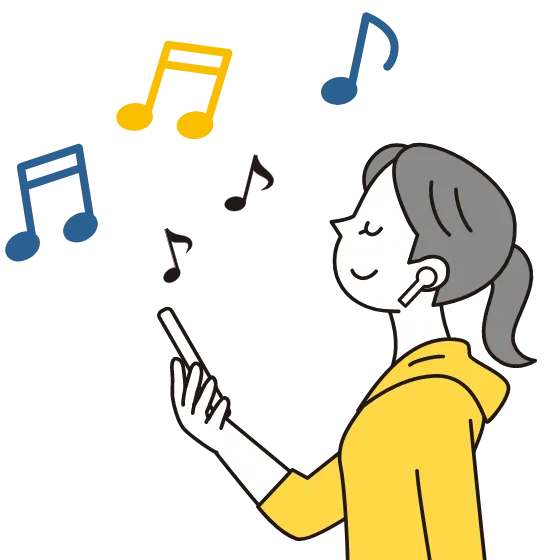 音楽を聴く人